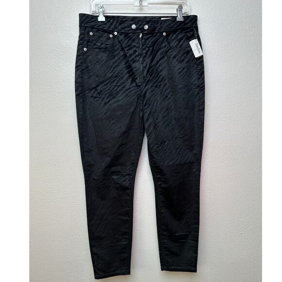 NWT Rag & Bone Nina High-Rise Ankle Skinny Pants Black Zebra 32 - Picture 2 of 14
